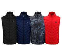 Unisex USB Graphene Quick Dry Breathable Heating Vest: Red/5XL