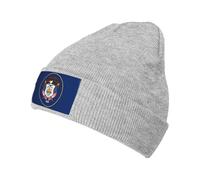 Unisex Utah Flag Printed Windproof Hat for Men and Women, grey, One Size