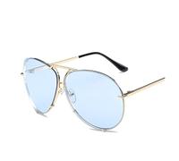 unisex UV block eyewear Women Oversized Blue Cool Retro Ladies Gradient