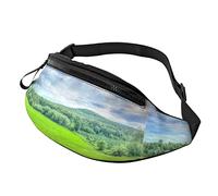 Unisex Vermont Green Mountains Print Belt Bag, Adjustable Strap Waist Bag Crossbody Bag for Travel Hiking Sports