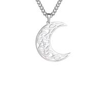 unisex Viking Irish Celtics Knot Necklace Men Women Vintage Moon Crescent Gothic Wicca Witchcraft Amulet Jewelry