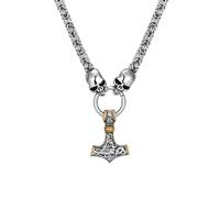 unisex Viking Punk pirate skull necklace for men anchor pendant Norse Thor hammer mythological amulet Icelandic jewelry Jewelry Accessories