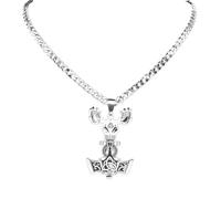 unisex Viking Thors Hammer Trinity Elk Head Necklace Valknut Celtic Knot Triquetra Pendant Necklaces Jewelry