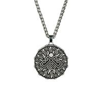 unisex Vikings vegvisir compass chain necklaces for men Nordic Odin runes amulet chain Vintage Slavic pagan jewelry Jewelry Accessories