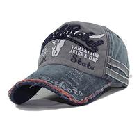 Unisex Vintage Baseball Cap Cotton Sun Hat Adjustable Distressed Snapback Cap Edge Grinding Do Old Hat Travel Peak Cap Outdoor Sports Cap for Women Men Running Fishing Hiking Camping Beach 55-60CM