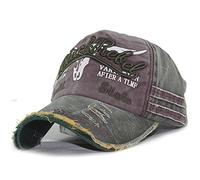 Unisex Vintage Baseball Cap Cotton Sun Hat Adjustable Distressed Snapback Cap Edge Grinding Do Old Hat Travel Peak Cap Outdoor Sports Cap for Women Men Running Fishing Hiking Camping Beach 55-60CM