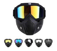 Unisex Vintage Cycling Helmet With Goggles Motocross Helmet Glasses Windproof Open Face Helmets And Goggles For Adult Cycling For Men Ski Women Polarized Adult Women Skiing Men Clear