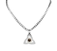 unisex Vintage Irish Trinity Celtic Knot Tiger Eyes Necklace for Men Women Amulet Witch Knots Necklaces Jewelry