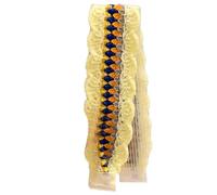 Unisex Vintage Knit Headband Knit Floral Headband Embroidery Hairpiece Suitable for Various Hairstyles and Occasions