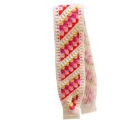 Unisex Vintage Knit Headband Knit Floral Headband Embroidery Hairpiece Suitable for Various Hairstyles and Occasions