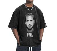 Unisex Walker Fast Paul See You Again T Shirts Vintage wash Tee Shirt Short Sleeve Crew Neck Oversized Cotton Streetwear Cute Graphic Summer Casual Loose Basic Tee Top