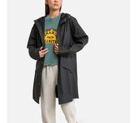 Unisex Waterproof Hooded Jacket, Mid-Length Black