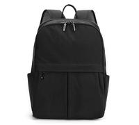 Unisex Waterproof Nylon Leisure Travel Backpack,black | Solid Color Daypack, Air Cushion Straps, Fits 13 Inch Laptop, 36-55L