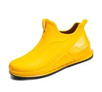 Unisex Wellington Rain Boots Printed Rubber Ladies Festival for Wider Calf Fitting Waterproof Ankle Boot Wellies Outdoors Garden Walking Yellow