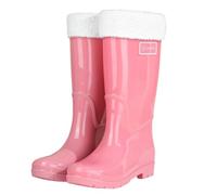 Unisex Wellington Rain Boots Printed Rubber Waterproof High Ankle Mucker Snow Wellies Non-Slip for Walking Pink