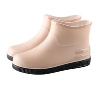 Unisex Wellington Rain Boots Women's Glossy Boot Fashion Comfortable Fully Waterproof Mens Short Mid Calf Wellies Motorbike Easier On Off Good Khaki