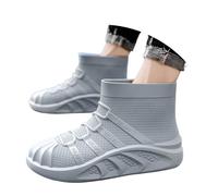 Unisex Wellingtons Boots Ankle Wellies Men Knee High Waterproof Wellie Insulated Rubber Warm Boot Durable Non Slip Shoe Chelsea Booties Outdoor Perfect for Mud