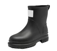 Unisex Wellingtons Boots Neoprene Wellington Boot Waterproof Snow Rain Men Ankle Rains Rubber Work Shoe Adjustable Closure for Garden Fishing Farming