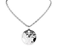 unisex Wiccan Tree of Life Triple Moon Pentagram Necklace for Women Men Triple Goddess Tree Spiritual Necklaces Jewelry