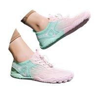 Unisex Wide Barefoot Shoes Air Cushion Athletic Sneakers Fashion Platform Leather Lightweight Comfortable Wedge Chunky Colorful Lifestyle for Flat Feet Plantar Fasciitis Workout Casual Gym Pink