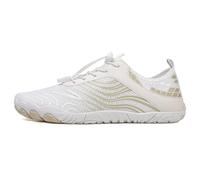 Unisex Wide Barefoot Shoes Air Cushion Athletic Sneakers Minimalist Comforble Walking Waterproof Rain Boots Water Beach Fashion Trainers Ladies Beige