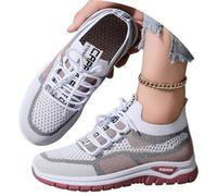 Unisex Wide Barefoot Shoes Air Cushion Athletic Sneakers Synthetic Textile Walking Lightweight Comfortable Wedge Breathable Running for Flat Feet Plantar Fasciitis Fashion Trainers Ladies Pink