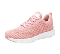 Unisex Wide Barefoot Shoes Air Cushion Athletic Sneakers with Memory Foam Comforble Walking Tennis Travel Ladies Easy Walk Trainers for Spring Summer, Hiking Trekking Pink