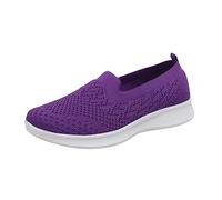 Unisex Wide Barefoot Shoes Lace-Up Casual with Memory Foam Lightweight Comfortable Wedge Breathable Running Sneakers Air Cushion Arch Support for Spring Summer, Hiking Trekking Purple