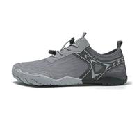Unisex Wide Barefoot Shoes Ladies Breathable Sneakers Minimalist Platform Classic Walking Sport Air Cushion Arch Support Running Fitness Outdoor Grey
