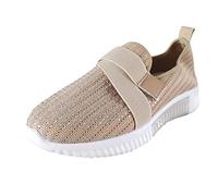Unisex Wide Barefoot Shoes Ladies Breathable Sneakers Orthopedic for Women Comforble Walking Chunky Colorful Lifestyle Air Cushion Arch Support Running Workout Casual Gym Beige