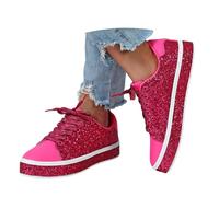 Unisex Wide Barefoot Shoes Ladies Breathable Sneakers Zero Drop Sole Platform Classic Casual Dad Streetwear Air Cushion Arch Support Running Fashion Trainers Hot Pink