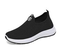 Unisex Wide Barefoot Shoes Trail Running Sneakers with Memory Foam Lightweight Comfortable Wedge Chunky Colorful Lifestyle Sparkly Fit Trainers Women's for UK Size Black