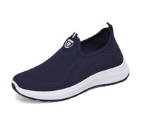 Unisex Wide Barefoot Shoes Trail Running Sneakers with Memory Foam Lightweight Comfortable Wedge Chunky Colorful Lifestyle Sparkly Fit Trainers Women's for UK Size Navy