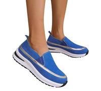 Unisex Wide Barefoot Shoes Trainers Walking Zero Drop Sole Lightweight Non Slip Tennis Chunky Colorful Lifestyle Sneakers Ladies Women's for Size Blue