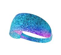 Unisex Wide Glitter Sequin Spot Print Elastic exercise headband soft breathable Wicking Workout Sweatband
