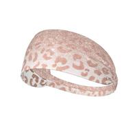 Unisex Wide rose gold glitter Print Elastic exercise headband soft breathable Wicking Workout Sweatband