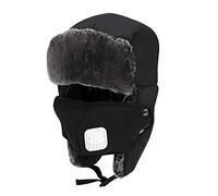 Unisex Winter Trooper Trapper Hat Faux Fur Bomber Hat Neck Warmer Ear Flap Thermal Waterproof Ski Hat Warm Hunting Hat with Removable Full Face Cover for Men Women Skiing Snowboarding Cycling Hiking
