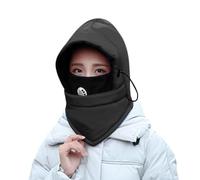 Unisex Winter Warm Fleece Balaclava Hat Windproof One-Piece Neck Cover Face Mask with Adjustable Neckerchief Hood Thick Breathable Winter Outdoor Sports Cap for Cycling Skiing Motorcycle