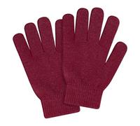 Unisex Winter Warm Mittens fleece Magic Gloves Stretchy Cold Weather Gloves Knit Gloves Men or Women, Red, One size