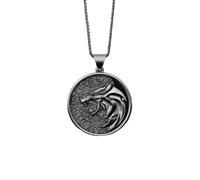 Unisex Witcher Geralt of Rivia Medallion White Wolf Necklace for Men Women Gift Mens Birthday Pendant Vintage Gwynbleidd fashion gifts
