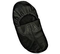 Unisex Women,Men Halal Leather Slip-on Socks,Bottom Fleece Lining Easy to Pull On and Pull Off With Elastic Support,Black (UK, Alpha, M, Regular, Regular, Black)