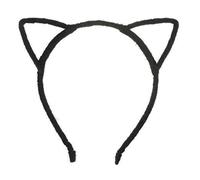 Unisex Womens Animal Cat Ears Narrow Halloween Christmas Nativity Costume Outfit Party School Play Gift Headband Hair Accessories Headpiece Alice Band Hairband Deeley Bopper Black