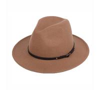 Unisex Womens Mens Adjustable Classic Wide Brim Belt Buckle Fedora Hat Felt Panama Hat Church Jazz Cap