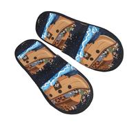Unisex Women'S Men'S Slippers Ocean Scene With Noah'S Ark Home Slippers Trendy Spa Hotel Slippers Soft Couple Slippers For Daily Indoor Travel L