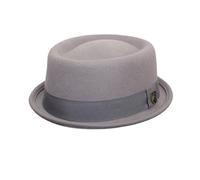 Unisex Wool Pork Pie Hat, Vintage Short Brim Fedora Hat with Ribbon | Premium wool felt with breathable comfort, crushable travel design, lightweight feel and versatile styling for any occasion