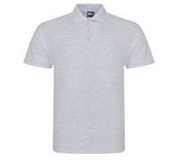 Unisex Workwear Polo T-Shirt 220 GSM | Cotton Polyester Blend | Heavy Duty Durable Polo Tee | Ribbed Collar Smart Fit | Office Uniform T-Shirt | Casual & Corporate Wear Heather Grey