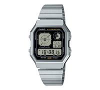 Unisex Wristwatch CASIO A-130WE-1AEF Stainless Steel Chrono Timer Alarm
