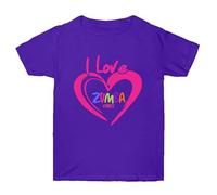 Unisex Zumba Training Clothing Fashion Casual Love Print Crew Neck Tee Zumba Loose Dance Fitness Short Sleeve Top I Love Zumba Printed T-Shirt