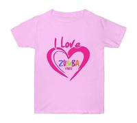 Unisex Zumba Training Clothing Fashion Casual Love Print Crew Neck Tee Zumba Loose Dance Fitness Short Sleeve Top I Love Zumba Printed T-Shirt