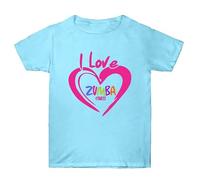 Unisex Zumba Training Clothing Fashion Casual Love Print Crew Neck Tee Zumba Loose Dance Fitness Short Sleeve Top I Love Zumba Printed T-Shirt